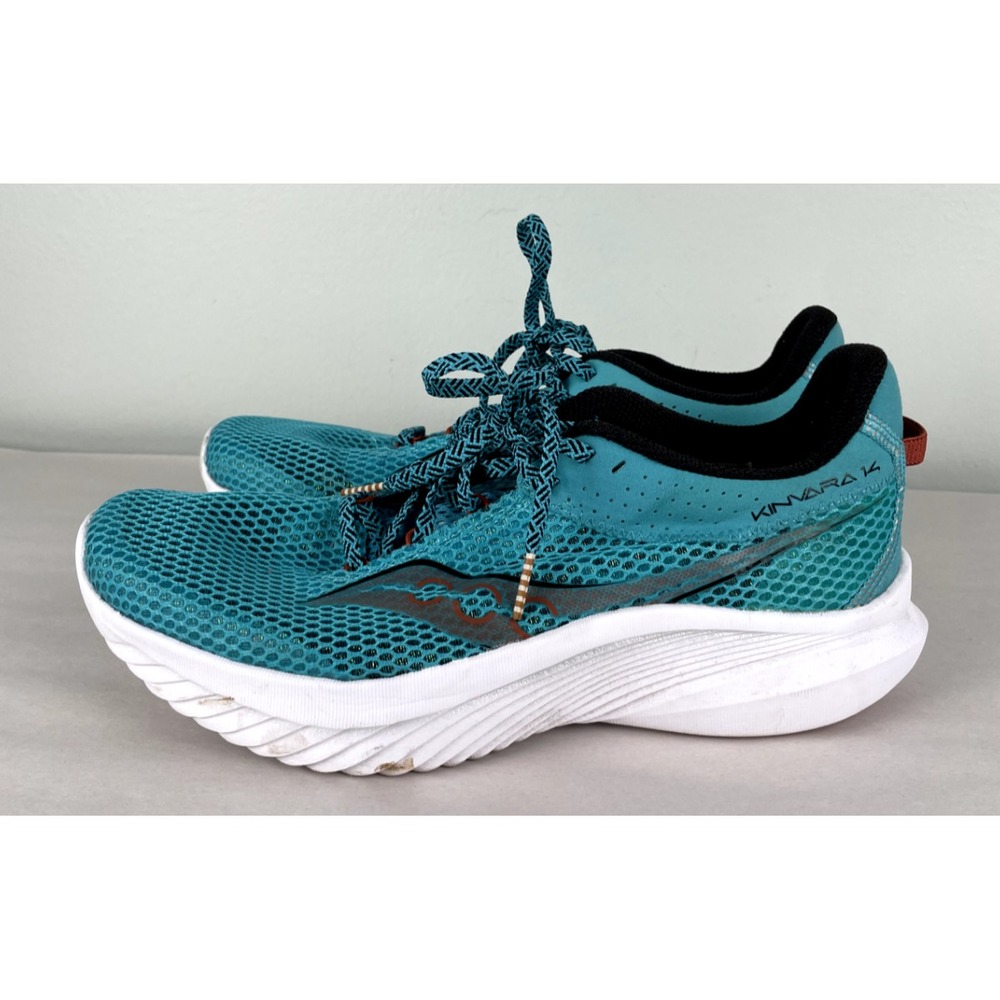 Saucony Shoes Mens 8 Teal Kinvara 14 Running Cushion Comfort Workout Gym Mesh